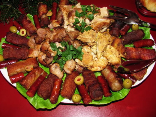 Даска со повеќе врсти на месо